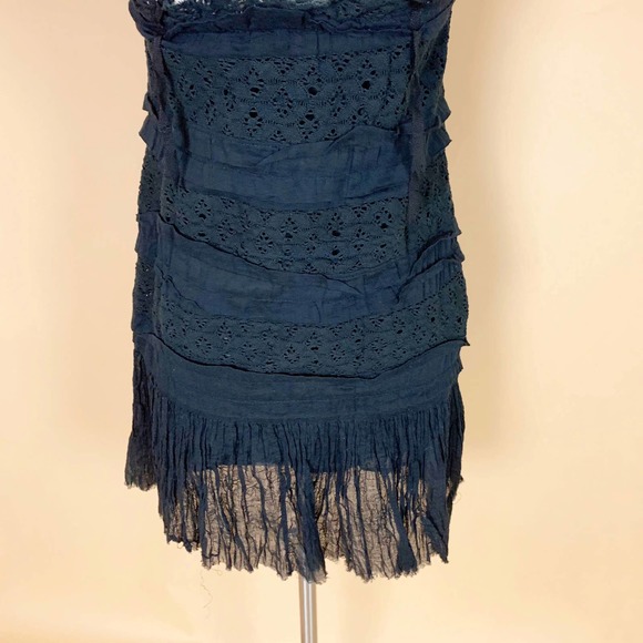 Free People One Women's Shailee Texture Layered Slipdress Mini Dress Size Medium - Picture 6 of 8